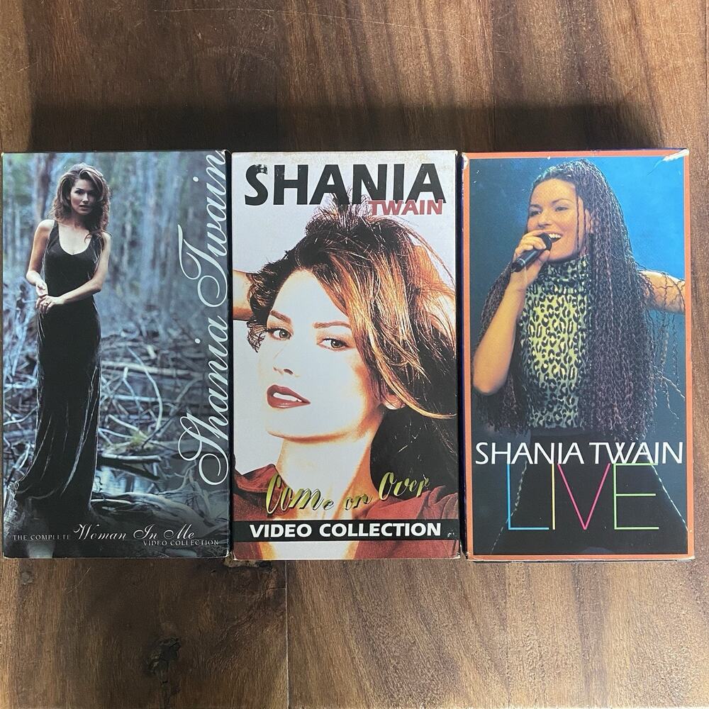 Lot 3 Shania Twain Music VHS - Live Come On Over Woman In Me